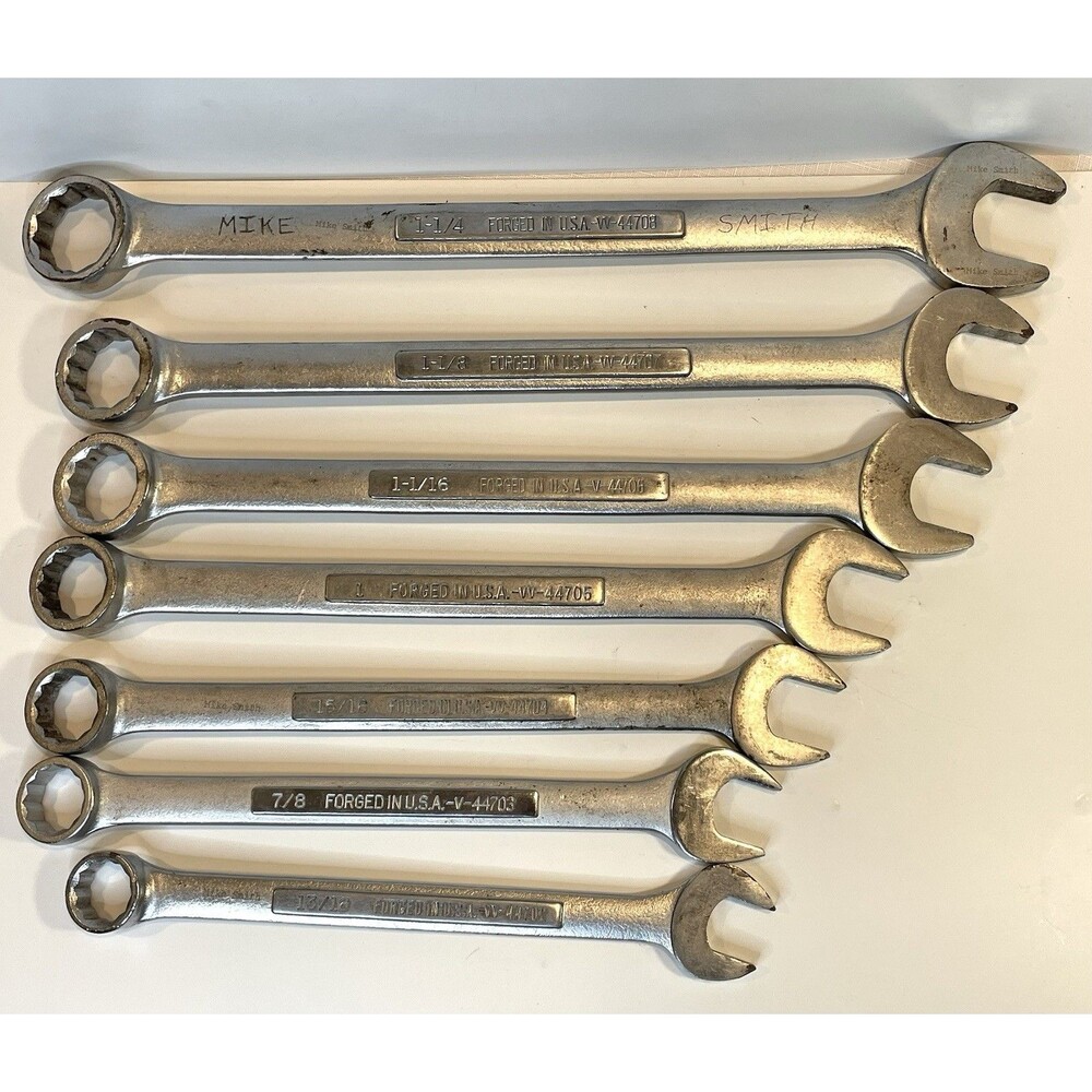 Craftsman Large SAE 7-piece VV 44702 - 44708 Combination Wrench Set USA Made